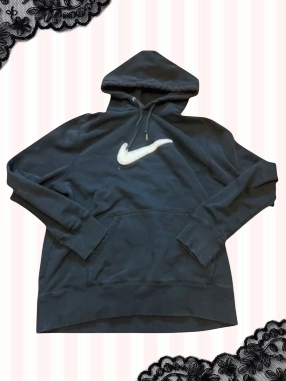 Vintage 90s Mens Navy Nike Hoodie